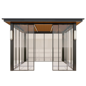 Nouveau pavillon extérieur en alliage d'aluminium de style chinois pavillon de thé Villa de loisirs de jardin avec gazebo et pavi de pergola - Product Image 1