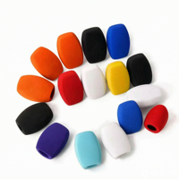 Boîte en mousse pour microphone sans fil OEM, grande taille, anti-bruit, coupe-vent, légère, avec logo personnalisable, capuchon en éponge pour Vlog et interview