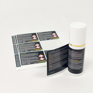 Étiquette personnalisée pour livret, autocollant multi-pages pliable pour bouteille de complément alimentaire, impression d'instructions pharmaceutiques - Product Image 1