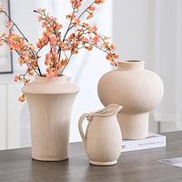 Ensemble de vases à fleurs en céramique blanche de style moderne, design contemporain, décoration de salon de Noël, vase à cactus en porcelaine