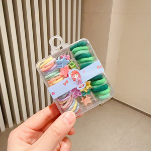 Lazos para el cabello para niños en caja, <span class=keywords><strong>bandas</strong></span> de goma elásticas que no dañan el cabello para el cabello de las niñas, producto al por mayor - Product Image 4