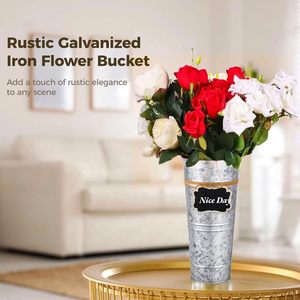 Stylish and Sustainable Metal Flower <b>Vase</b> <b>Set</b> of 7 Table <b>Vase</b> for Home and Party Tabletop Decoration - Product Image 6
