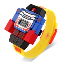Montre Digitale Robot SKMEI 1095 pour Enfants, Accessoires de Jeu Dessin Animé, Montre-Bracelet DIY pour Garçons