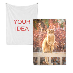 Sublimación Transferencia digital Visón en blanco Impresión personalizada Foto Premium Blanco Super suave Grueso Sherpa Franela Manta polar - Product Image 3