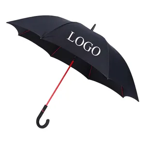Yubo yüksek kalite 27 inç golf şemsiyesi/klasik siyah marka adı logo araba golf şemsiyesi