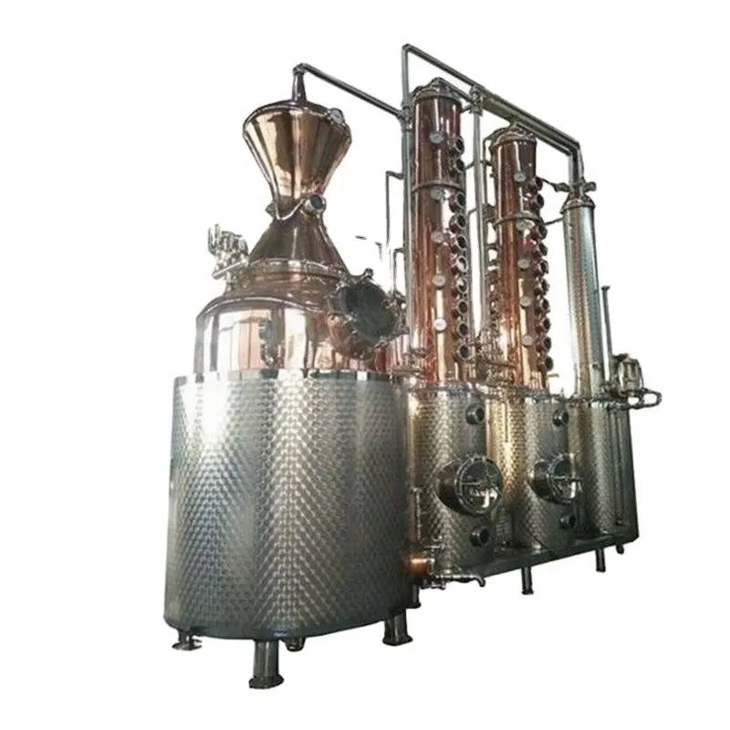 ZJ 300-3000Litre commercial distillery equipment copper stills for moonshine