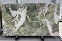Dalles de cristal de fuchsite, quartzite botanique, cristallo, pour plan de travail de cuisine, revêtement de sol, revêtement mural, design d'intérieur