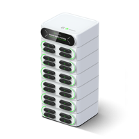 Station de location de banque d'énergie intelligente empilable internationale avec bouton chargeur pop-up en libre-service distributeur automatique de téléphone portable