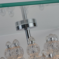 Nouveau verre Table lumières moderne chrome blanc couleur luxe Art Villa Table basse lampe en verre classique lampe Base à la main verre