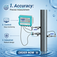 Professional OEM Custom Handheld Ultrasonic Flow Meter Non-invasive Sensor Large Pipe Monitoring High Precision Factory Direct