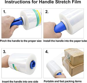 Clear Industrial <b>Stretch</b> <b>Wrap</b> Film with Handle, Multipack for Moving Supplies, Plastic <b>Wrap</b> for Packing, Heavy Duty <b>Stretch</b> Film - Product Image 6