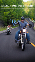 Casque de moto avec interphone K18, étanche IP65, portée de 500 m, système de communication audio pour casque, intercomunicador