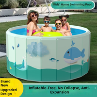 Piscina Plegable de PVC Grande para Niños, para Recién Nacidos, Interior, Exterior, Jardín, Entretenimiento en el Hogar, Hecha en China