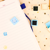 Timbre en plastique écologique Kawaii, style chocolat, pour journal intime personnalisé, style coréen et japonais, mini cadeaux mignons et esthétiques