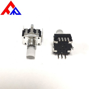 ตัวเข้ารหัส LED-EC12 แบบใหม่ ไฟหลายสี พร้อมสวิตช์ 24 ตำแหน่ง ดิจิตอลพัลส์ ความยาวแกน 20 มม. ตัวเข้ารหัสสำหรับเครื่องเสียงรถยนต์ - Product Image 5
