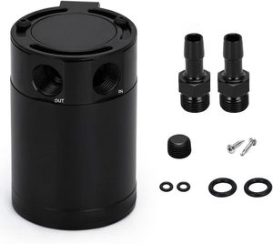 Tanque de Captación de Aceite Universal de Aluminio con 2 Puertos y Deflector, Depósito de Aceite de Motor de 142 ml para Motores de Gasolina, Diésel y Turbo - Product Image 3