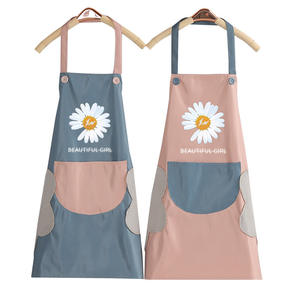 <span class=keywords><strong>Tablier</strong></span> <span class=keywords><strong>sans</strong></span> manches personnalisé avec logo pour <span class=keywords><strong>femme</strong></span>, résistant à l'huile et à l'eau, idéal pour la cuisine et le nettoyage - Product Image 1