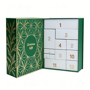 Scatola di Carta Rigida Personalizzata a Forma di Libro con Chiusura Magnetica di Lusso, Calendario dell'Avvento per Bambini con 12 Giorni - Product Image 3