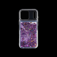 Coque de téléphone étanche et antichoc en PC+TPU avec sable liquide lumineux et paillettes pour 17 Pro Max, impression personnalisée de luxe