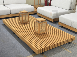 Decoout hiện đại sang trọng ngoài trời tếch đồ nội thất L U hình dạng tếch Modular cắt sofa cho khu nghỉ mát - Product Image 6