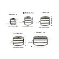Boucle en forme d'œil plaquée 20-50mm pour sac à dos, sangle d'épaule, trapèze métallique à quatre niveaux, durable, pour cartable et usage urbain - Vente en gros