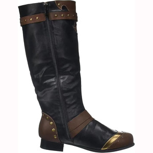 Botas Medievales Retro de Cuero PU, Disfraces de Halloween Renacentistas, Zapatos Hasta la Rodilla, Botas de Caballero de Talla Grande para Hombre - Product Image 6