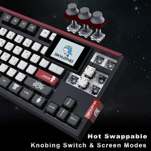 <span class=keywords><strong>Skyloong</strong></span> คีย์บอร์ด GK87 Pro tkl ไร้สาย USB-C สลับร้อนคีย์บอร์ดแบบกลไก N-Key rollover พร้อมจอแสดงผลคีย์บอร์ดเกม RGB สำหรับ mac/win - Product Image 5