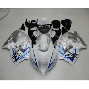 Carenagens para motocicletas, para suzuki gsx1300r hayabusa 1997 2007 abs, plástico, brilho, preto e branco