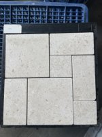 Carrelage Mosaïque Classique Blanc en Pierre Calcaire, Pierre Corail, Travertin, Finition Roulée, Poli, Motif Français