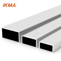 Barres de support carrées en acier inoxydable pour porte coulissante de douche en verre, tube de 2 m de long, tuyau de 30*10 mm
