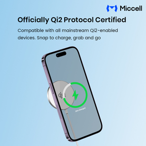 Miccell – Chargeur sans fil magnétique 3-en-1 25W à prix avantageux avec câbles <span class=keywords><strong>de</strong></span> données <span class=keywords><strong>de</strong></span> 1,2 m pour téléphone, montre et écouteurs - Product Image 4
