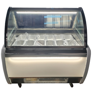Carrello Gelati Commerciale Mobile con Congelatore, Vetrina Congelatore a Pozzetto, Carrello Gelati da Banco con Congelatore per Gelati Artigianali - Product Image 1