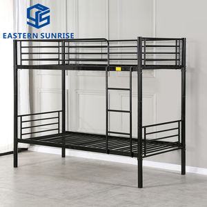 Оптовая продажа прочных стальных двухъярусных кроватей (двухъярусная кровать над двумя односпальными) для взрослых общежитий и хостелов - Product Image 5