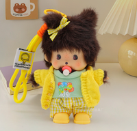 Ventes d'usine – Nouvelle poupée en peluche Monchhichi Bebichichi Kawaii japonaise, animal en peluche de dessin animé, porte-clés, petit pendentif