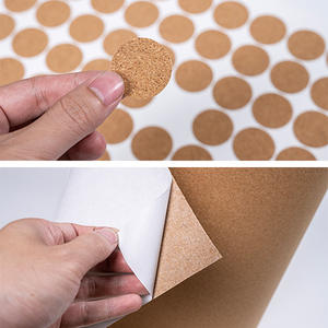 Patins de protection autocollants en liège pour meubles, tampons en feutre amortissants carrés et ronds, coussinets absorbant les chocs pour la protection des meubles - Product Image 4