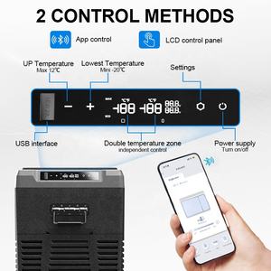 Réfrigérateur de voiture électrique avec logo personnalisé, 12V 220V, compresseur de refroidissement, noir, portable, réfrigérateur de camping, 45L 55L 75L - Product Image 4