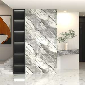 Fabrik preis 2440*1220mm 3d Marmor fliesen Selbst klebende UV-PVC-Wanda uf kleber PVC-Marmorplatte auf der PVC-Wand platte - Product Image 2