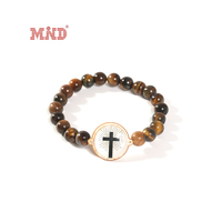 Bracelet de vers bibliques perlé RFID personnalisé 13.56mhz Bracelet de perles NFC recyclées écologiques