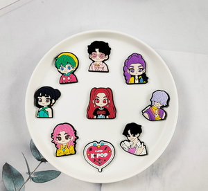 จี้ห้อยรองเท้า PVC ลายการ์ตูนสั่งทำขายส่งสำหรับเด็กผู้ชาย ตกแต่งรองเท้าแบบสวม ลาย <span class=keywords><strong>K</strong></span>-POP ปุ่มยางตกแต่ง <span class=keywords><strong>K</strong></span> POP Demon Hunter - Product Image 4