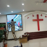 Layar LED P1.25 P1.5 Indoor 320x160mm 4:3 4K Ultra HD Video Wall Adobe RGB 98% HDR 1000:1 untuk Studio Siaran Gereja Digital