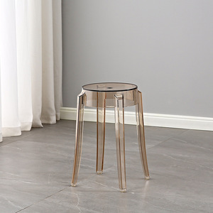 <span class=keywords><strong>Tabouret</strong></span> <span class=keywords><strong>de</strong></span> <span class=keywords><strong>Bar</strong></span> Haut Empilable en Résine Plastique Moderne 75cm Transparent Clair Fantôme Acrylique Salon Utilisation Commerciale - Product Image 6