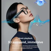 Gafas Inteligentes W610 2025 con Lente de Cámara de Reconocimiento de Fotos, para Música, Llamadas, IA, Preguntas y Respuestas, Grabación, Control Táctil, Marco de PC+ABS