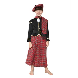 Costume da ragazzo scozzese a quadri rossi, costume scozzese, costumi di Halloween britannici per bambini - Product Image 4
