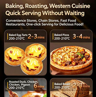 Oven Konveksi Microwave Sirkulasi Udara Panas Multifungsi Komersial Gaya Turbo Chef Kecepatan Tinggi Oven Memasak Cepat Baru