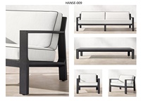 Ensemble de table à manger basse et chaises de jardin en aluminium pour patio