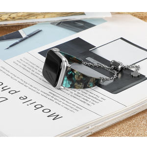 Brassard pour <span class=keywords><strong>femme</strong></span> pour <span class=keywords><strong>apple</strong></span> <span class=keywords><strong>Watch</strong></span> <span class=keywords><strong>40mm</strong></span> 41mm 42mm 45mm 46mm 49mm <span class=keywords><strong>Bracelet</strong></span> de luxe en résine kaki pour iwatch Ultra <span class=keywords><strong>Se</strong></span> Series 10 9 8 - Product Image 4