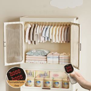 Multifunction Combinable Foldable Movable Universal Wheel Bedroom Wardrobe Transparent <strong>Door</strong> Plastic Storage Holders - Product Image 4