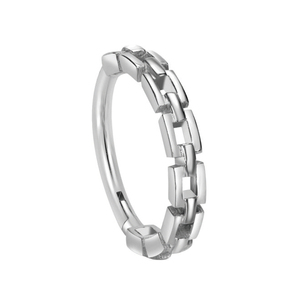 Nhẫn khuyên mũi dạng clicker khớp nối, thiết kế mắt xích, thép phẫu thuật 316L mạ PVD, dành cho trẻ em, thương hiệu Superstar Custom - Product Image 2