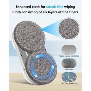 Robot de nettoyage de vitres intelligent avec pulvérisation ultrasonique, réservoir de 85 ml, détection automatique des bords pour les fenêtres en verre - Product Image 5