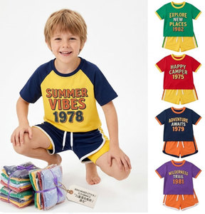 Lot de stock en gros, surplus, lots mixtes, styles variés, ensembles d'été imprimés de dessins animés pour enfants, vêtements pour enfants - Product Image 2